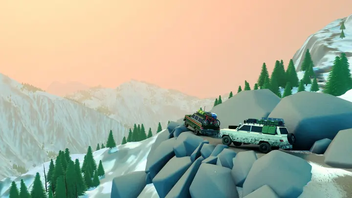 Over the Hill — внедорожники преодолевают каменистую горную дорогу